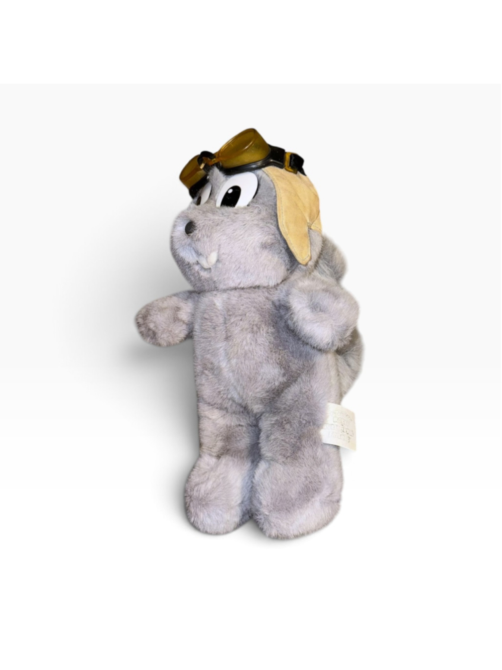 Vintage 1991 Rocky From Rocky and Bullwinkle Plush Toy One Size Grey Beige